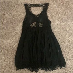 Black crochet dress!